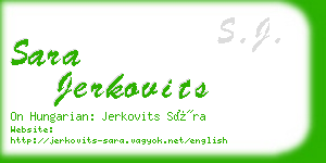 sara jerkovits business card